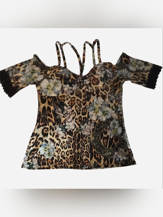 VENUS Tops - VENUS Lace Leopard Floral OFF-Shoulder Strappy Camisole XL BRAND NEW Beautiful